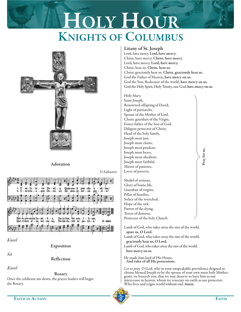 HOLY HOUR KNIGHTS of COLUMBUS Litany of St