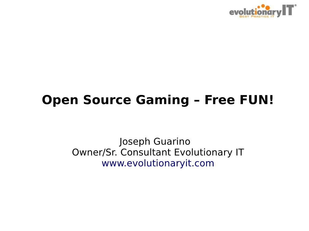 FOSS Video Games – Free Fun