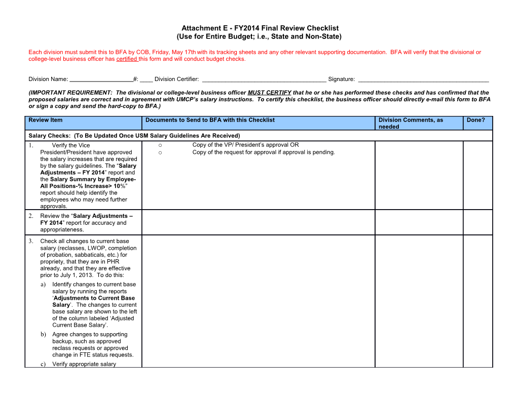 Use for Entire Budget; I.E., State and Non-State