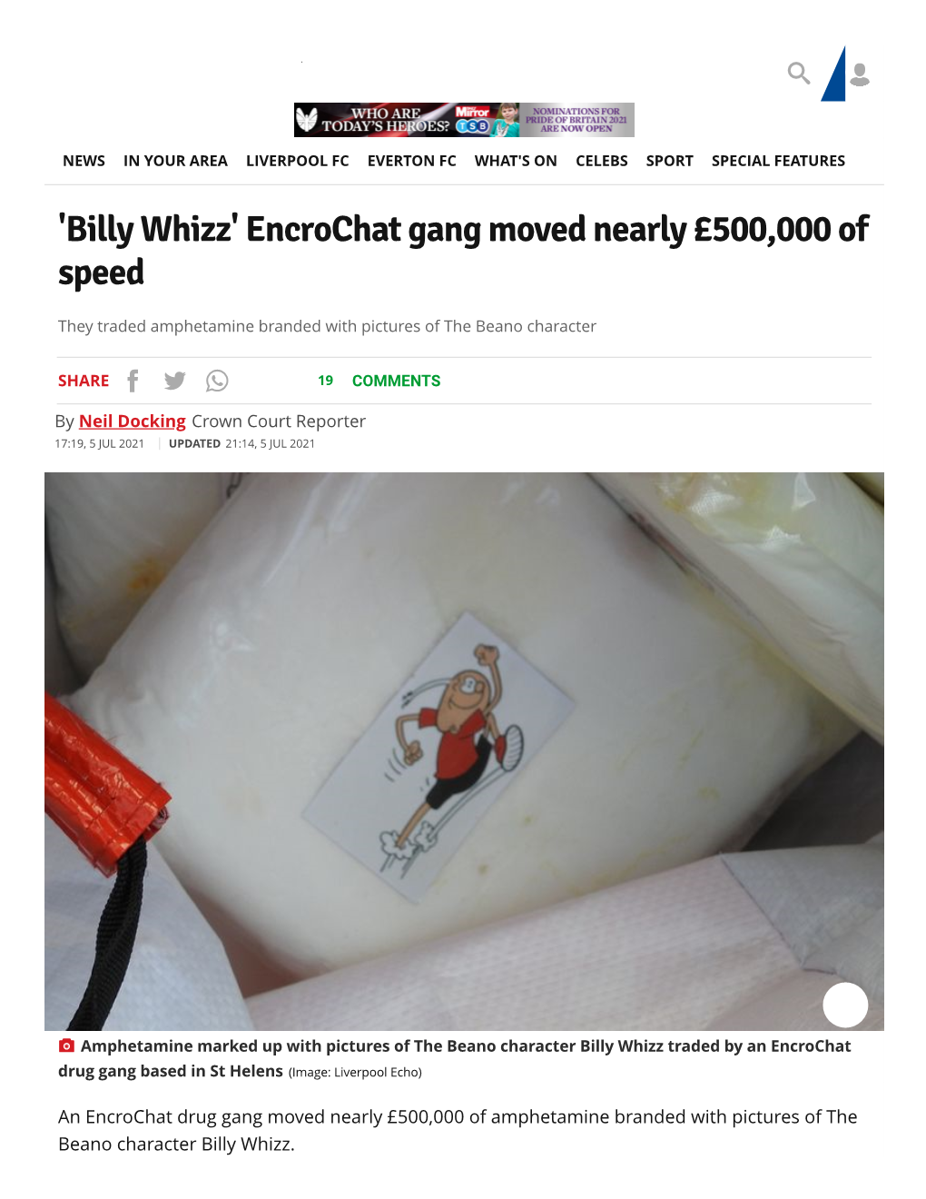 Billy Whizz' Encrochat Gang Moved Nearly £500,000 of Speed
