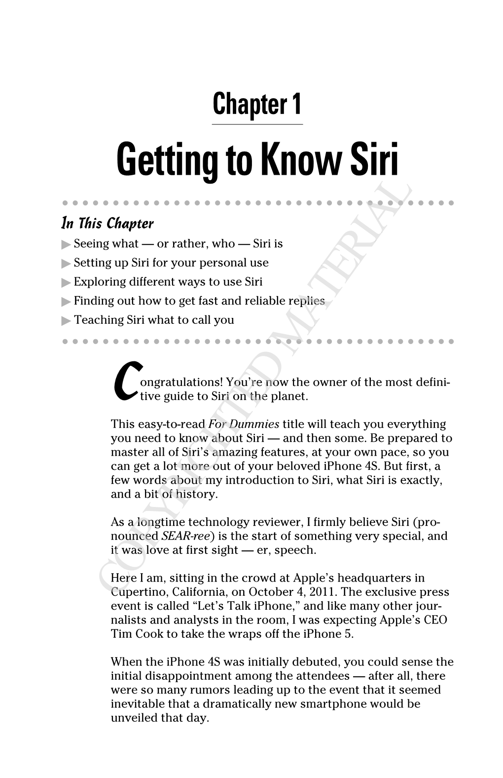 Getting to Know Siri