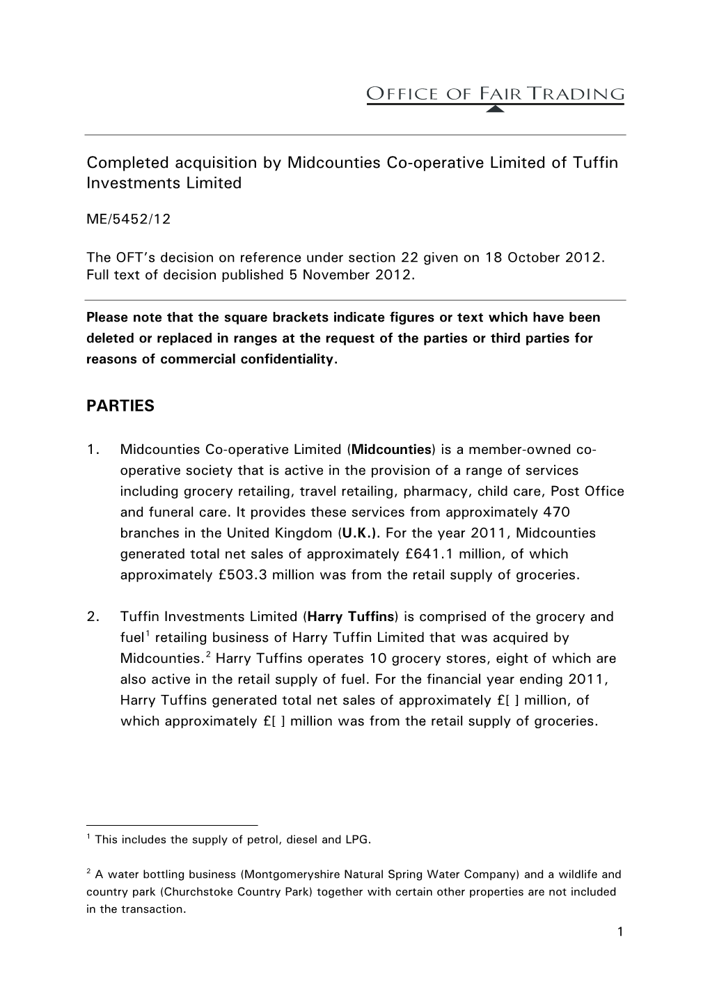 Midcounties Co-Op/Tuffins