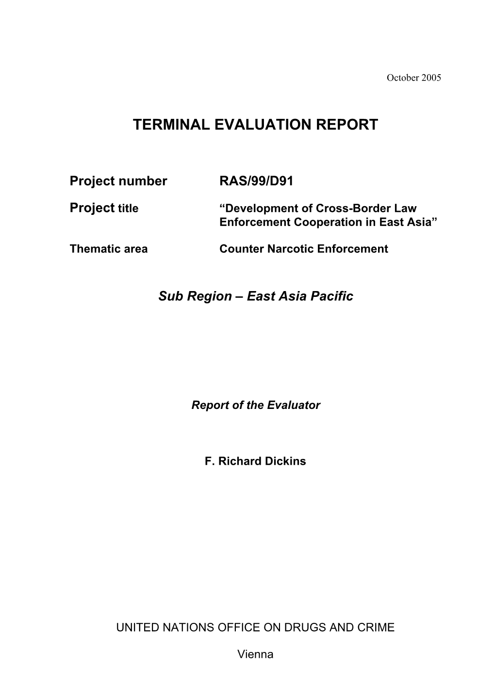2Nd Draft Report of Cross Border Evaluation