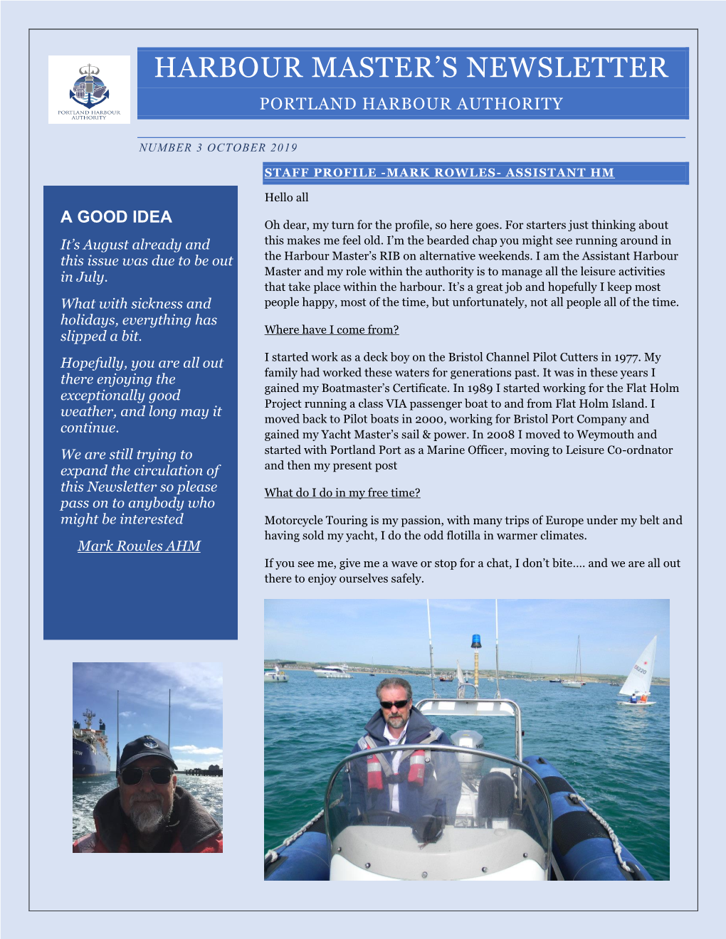 Harbour Master's Newsletter