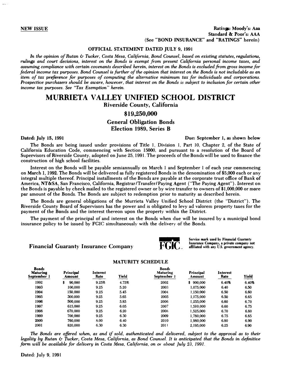 Murrieta Valley Unified School District