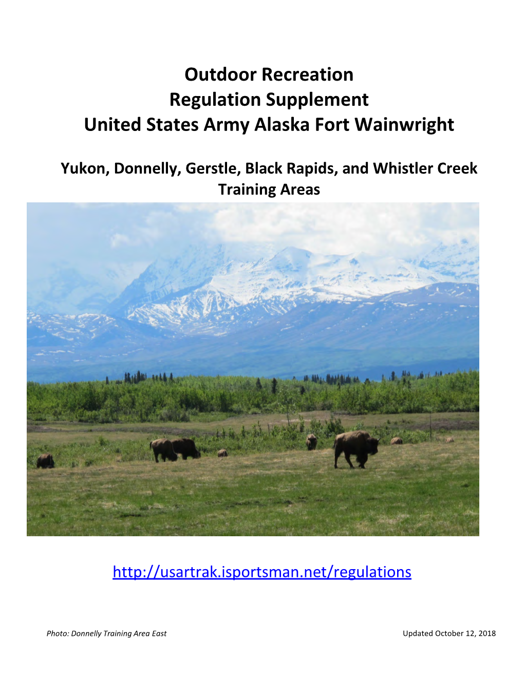 2018 Outdoor Recreation Regulation Supplment