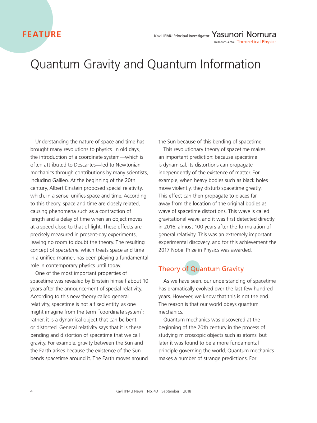 Quantum Gravity and Quantum Information