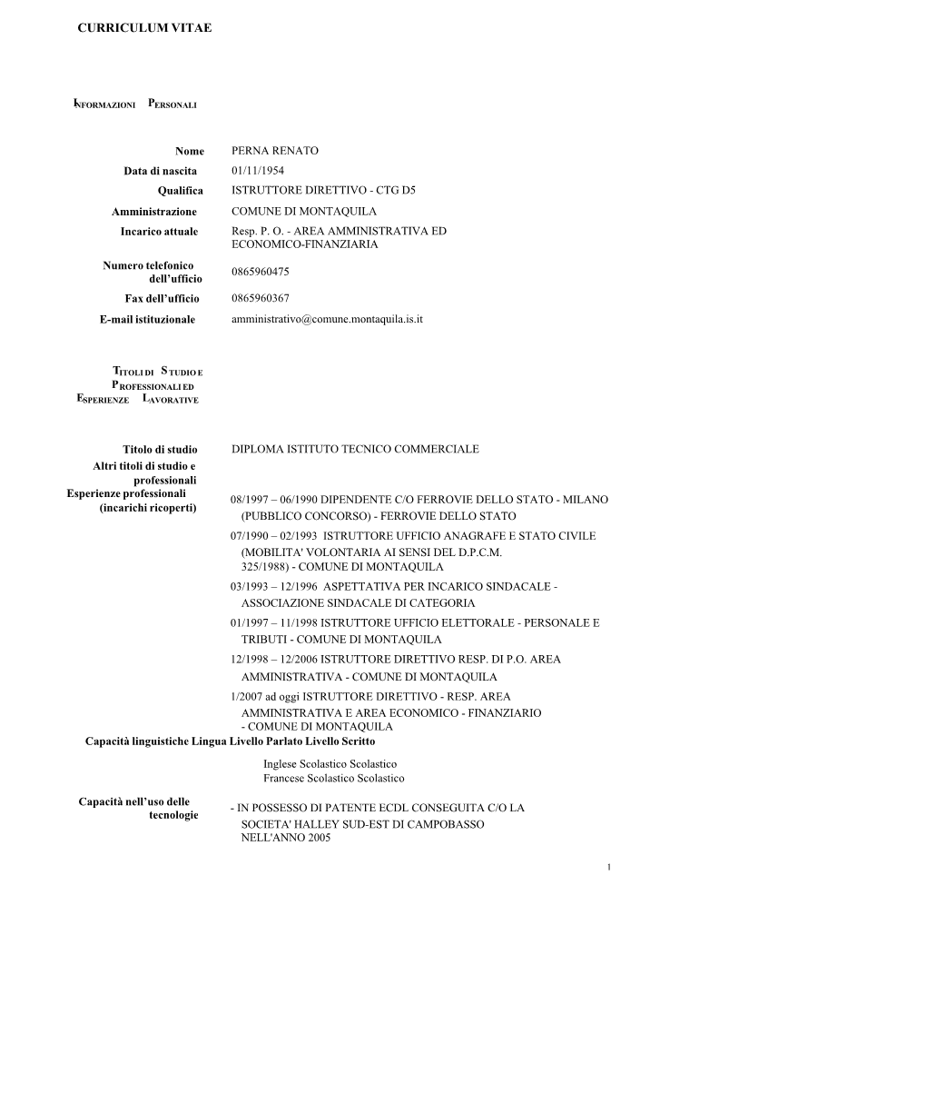 Curriculum Vitae