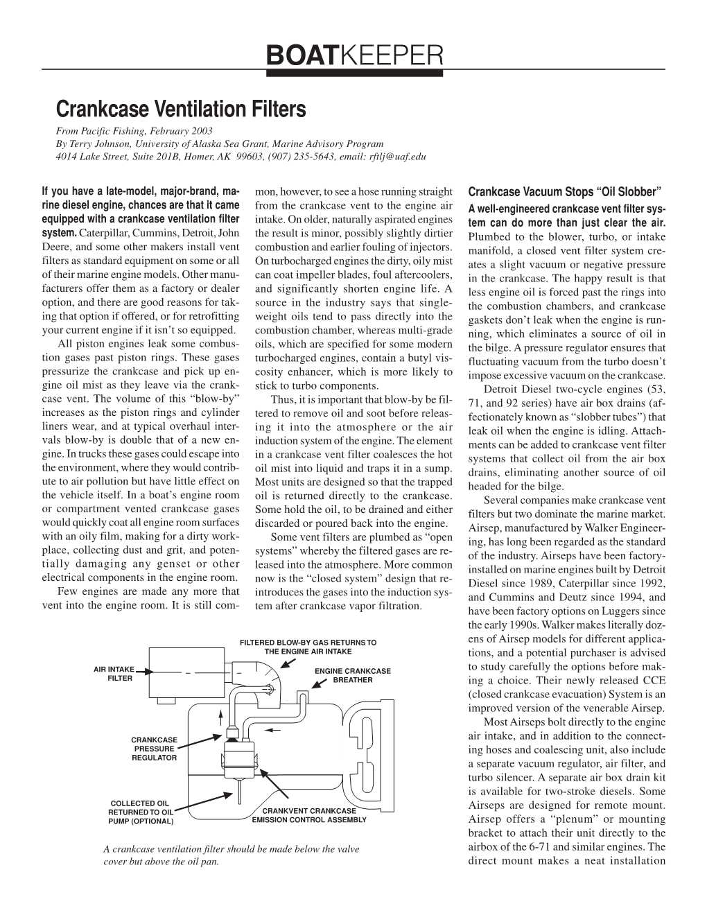 Crankcase Ventilation Filters