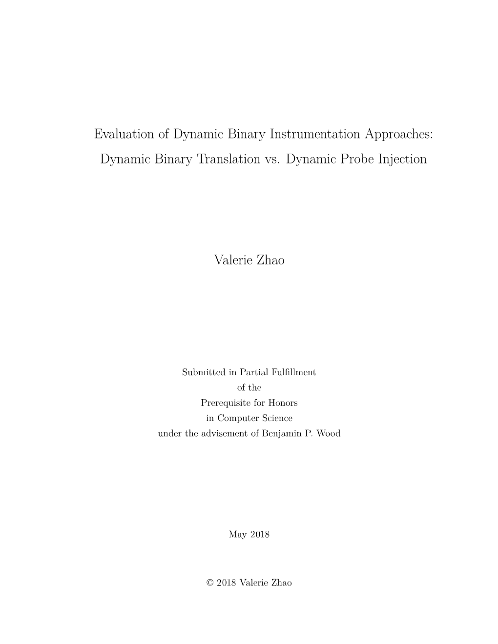 Evaluation of Dynamic Binary Instrumentation Approaches: Dynamic Binary Translation Vs