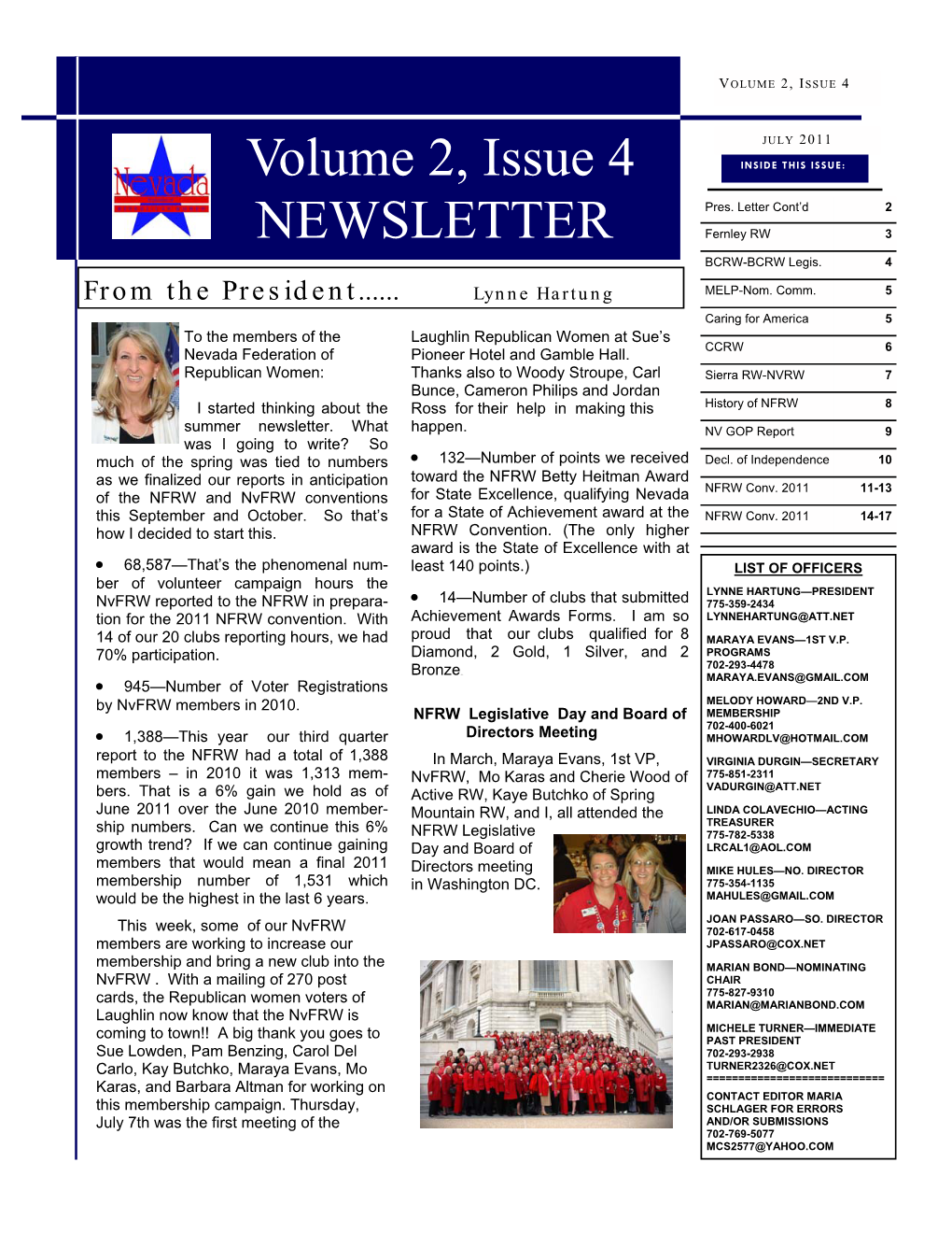 Volume 2, Issue 4 NEWSLETTER