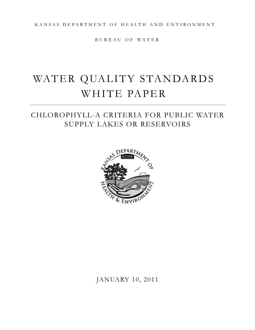 Chlorophyll-A Criteria for Public Water Supply Lakes Or Reservoirs