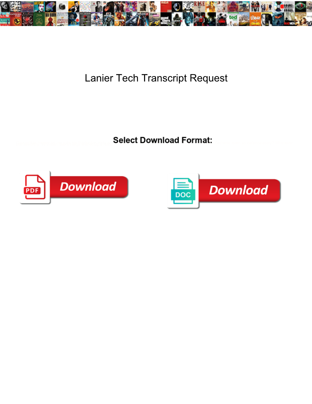 Lanier Tech Transcript Request