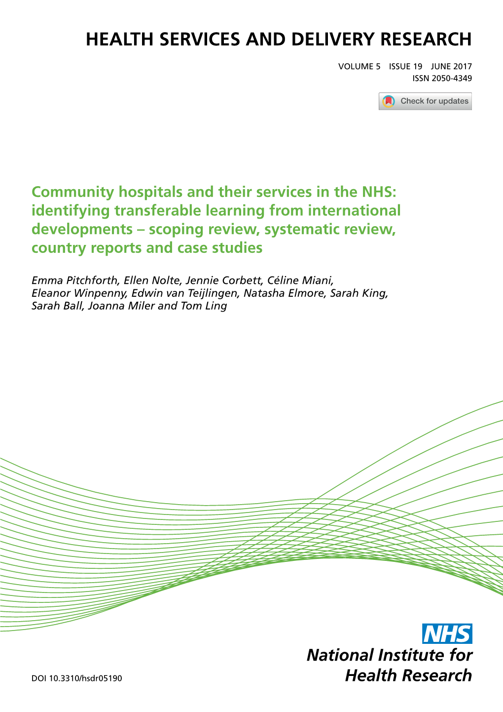 Community Hospitals and Their Services in The