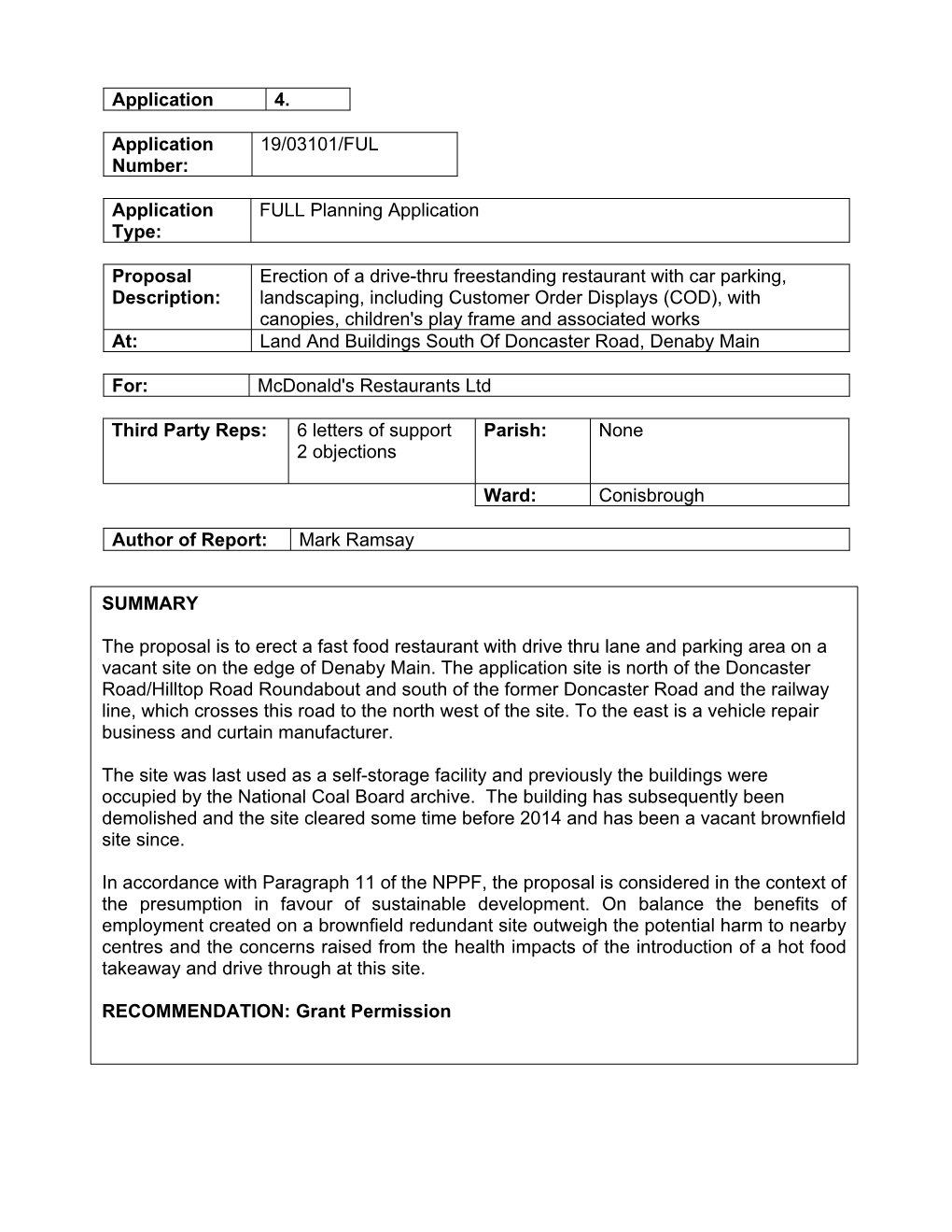 FULL Planning Application Proposal Description