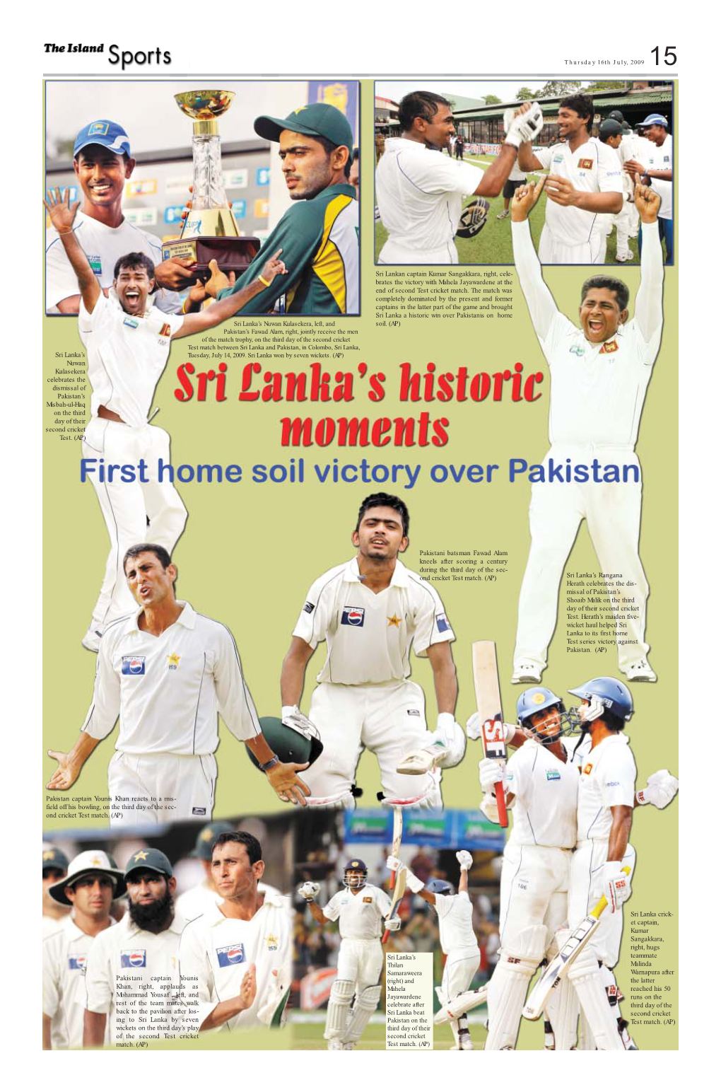 Pakistani Batsman Fawad Alam Kneels After Scoring a Century During the Third Day of the Sec- Ond Cricket Test Match