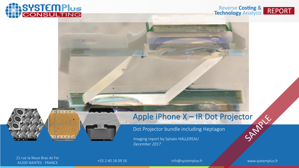 Apple Iphone X – IR Dot Projector Dot Projector Bundle Including Heptagon