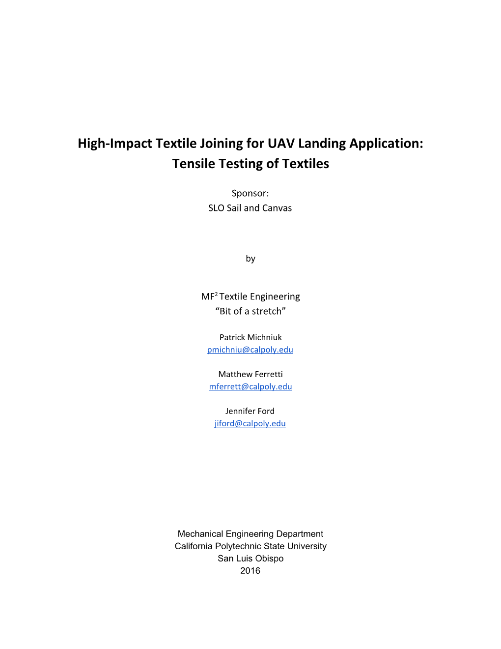 Tensile Testing of Textiles