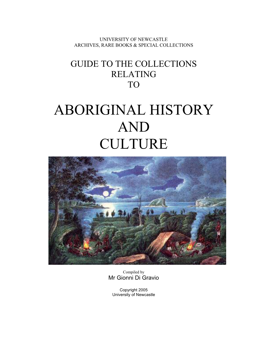 Aboriginal History and Culture