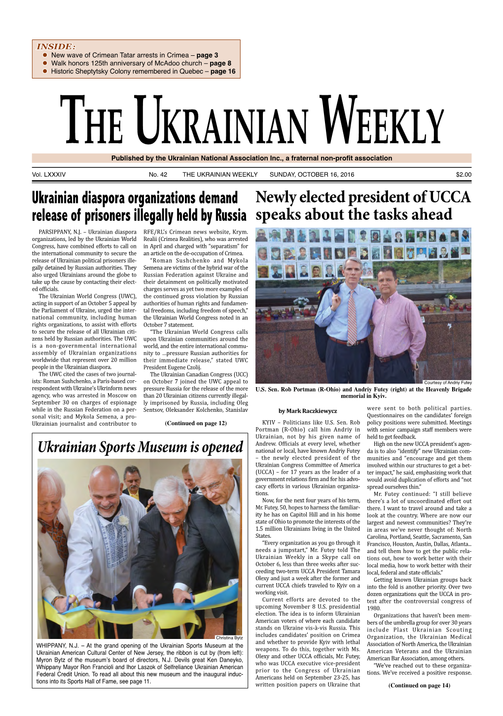 The Ukrainian Weekly, 2016