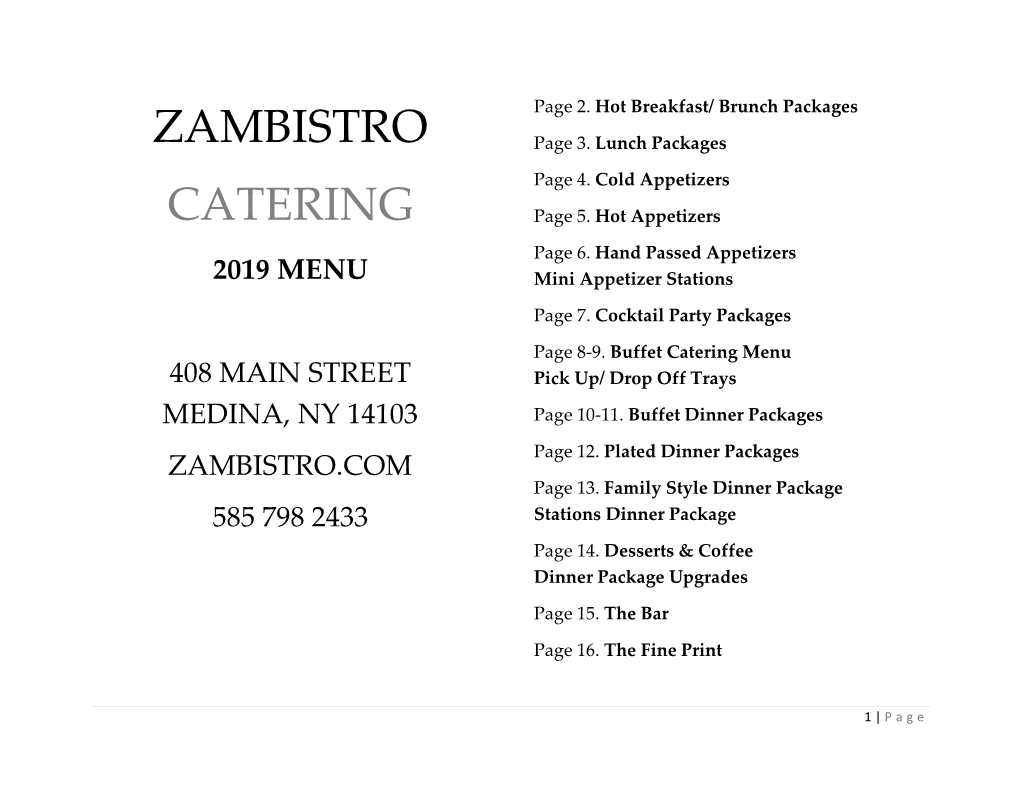 Zambistro Catering