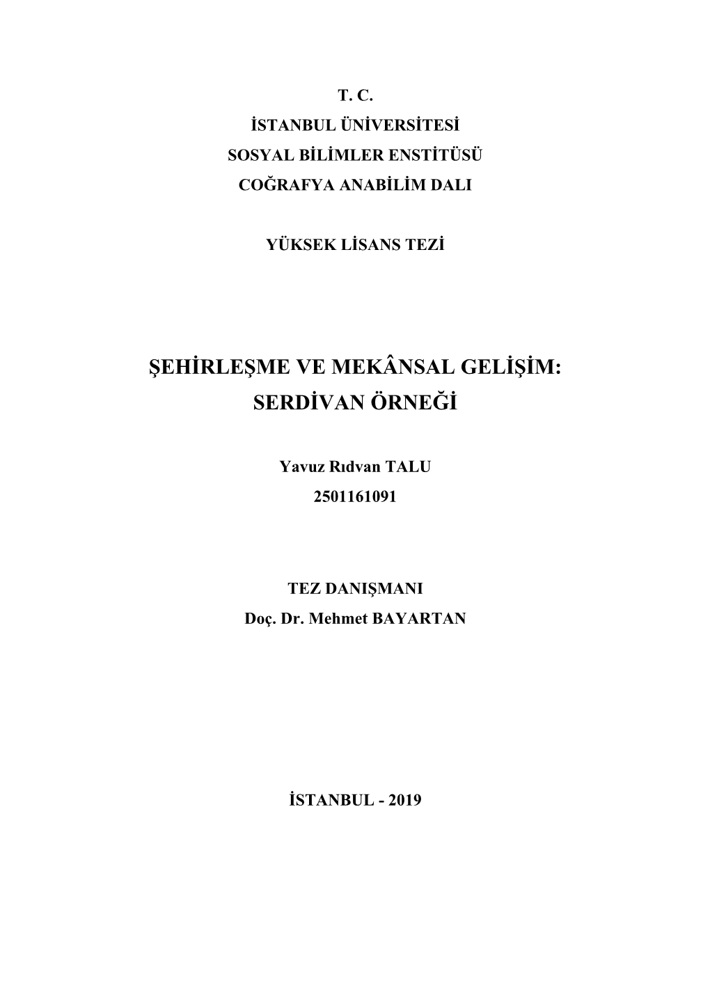 Serdivan Örneği