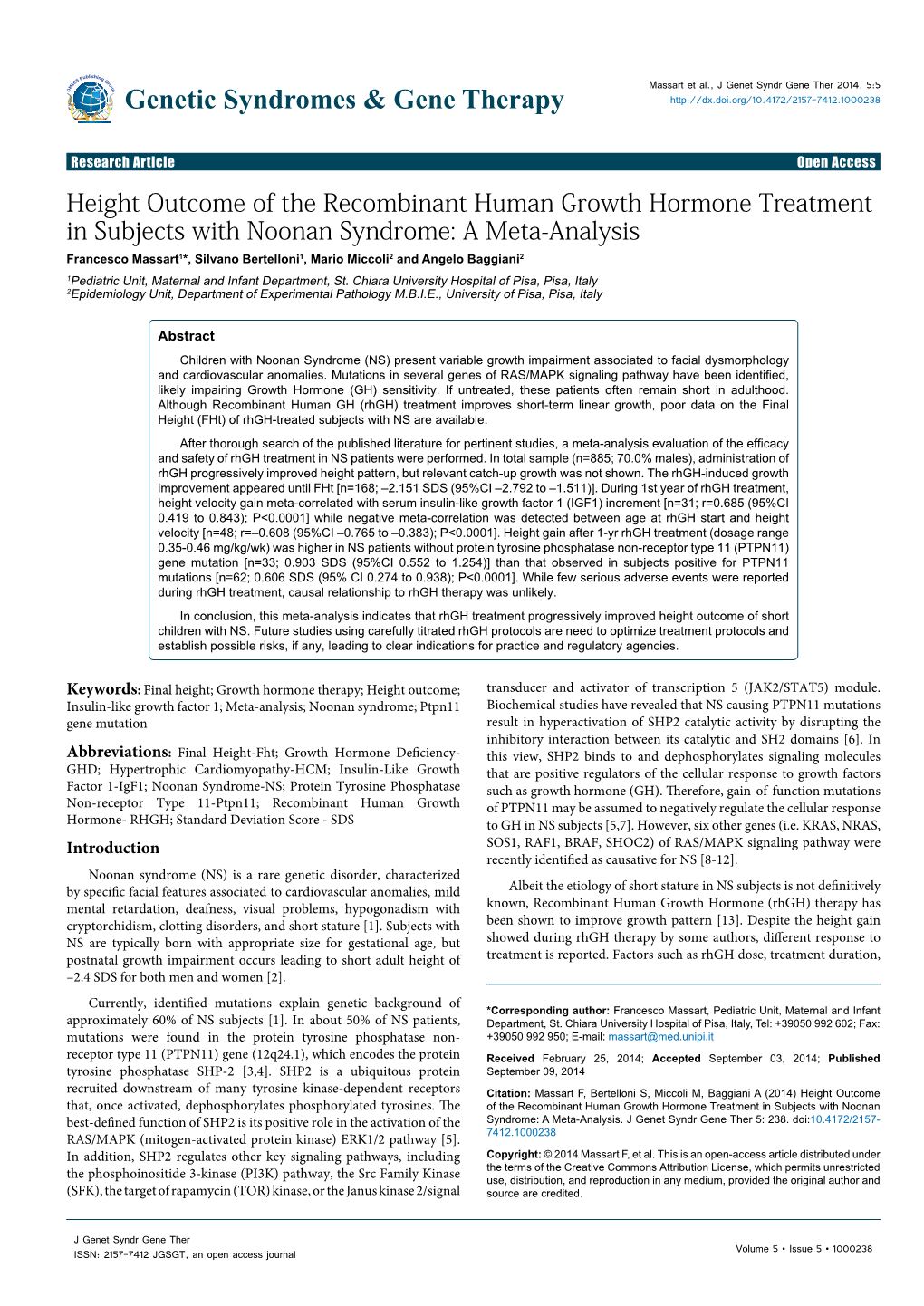 Height Outcome of the Recombinant Human Growth Hormone Treatment