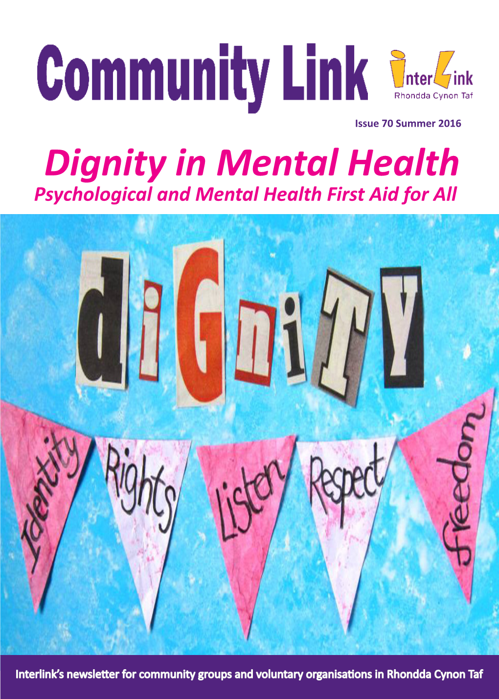 Dignity in Mental Health Psychological and Mental Health First Aid for All