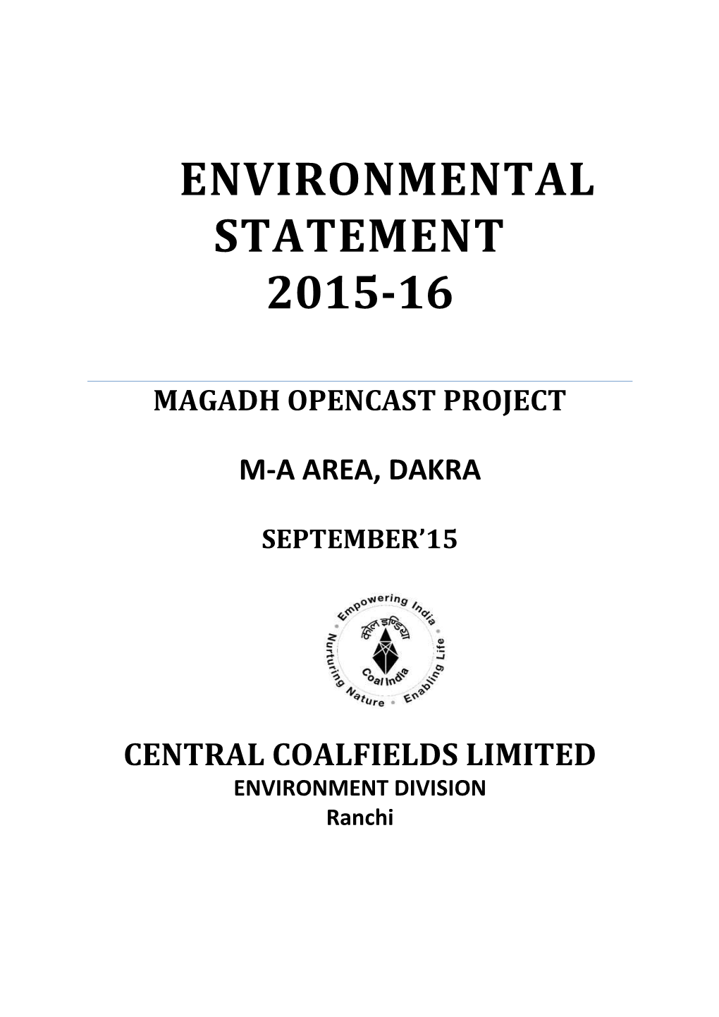 Environmental Statement 2015-16