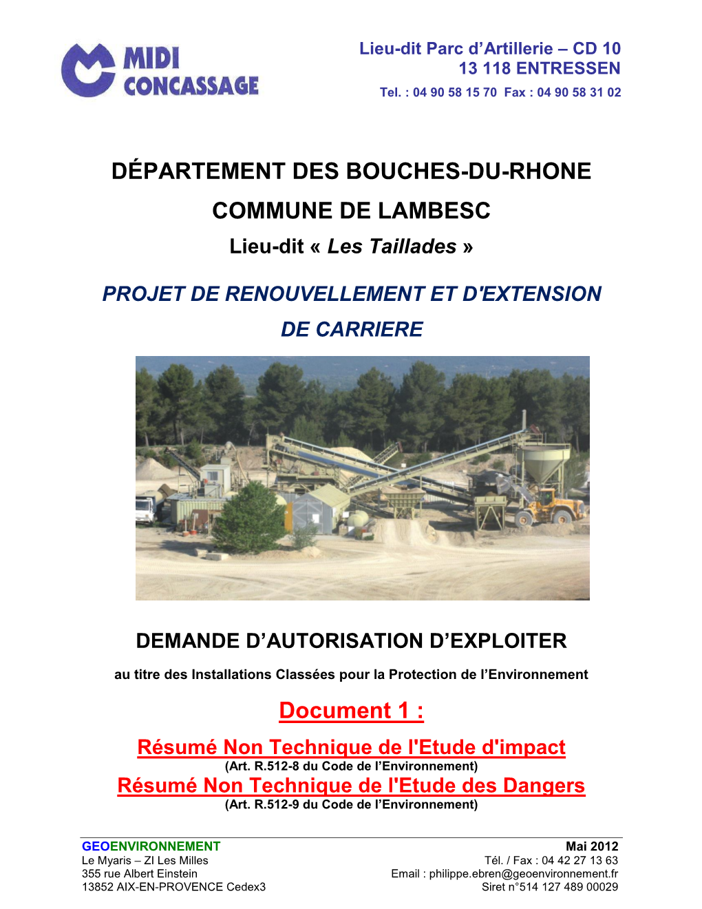 Département Des Bouches-Du-Rhone Commune De Lambesc