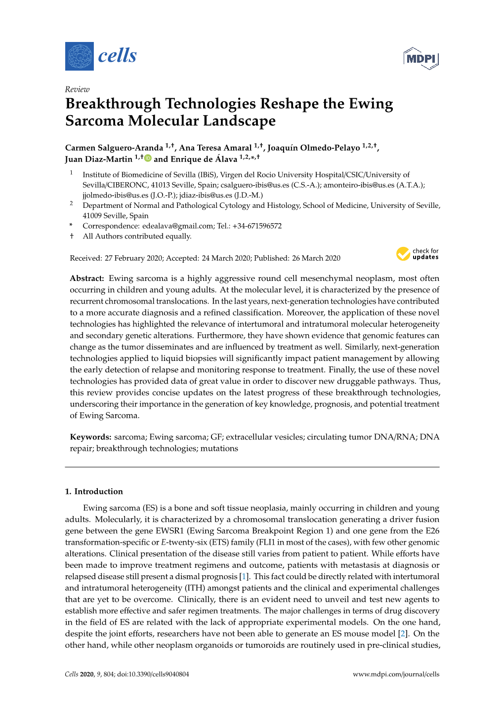 Breakthrough Technologies Reshape the Ewing Sarcoma Molecular Landscape