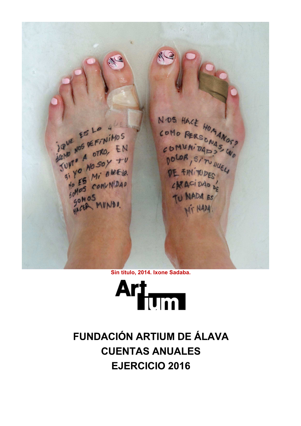 Fundación Artium De Álava Cuentas Anuales Ejercicio 2016