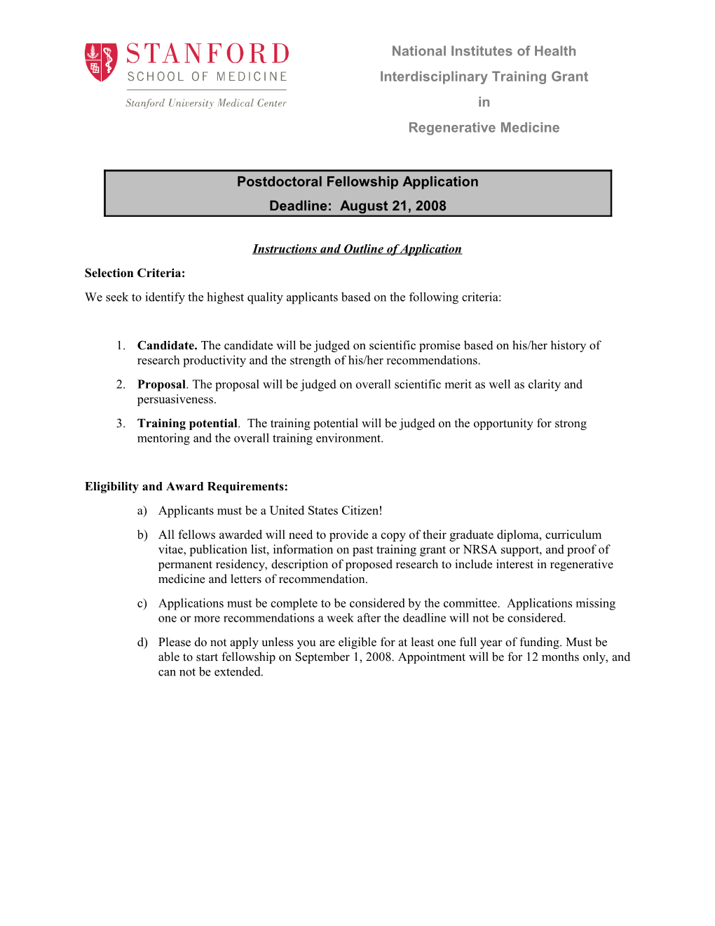 Postdoctoral Training in Immunology