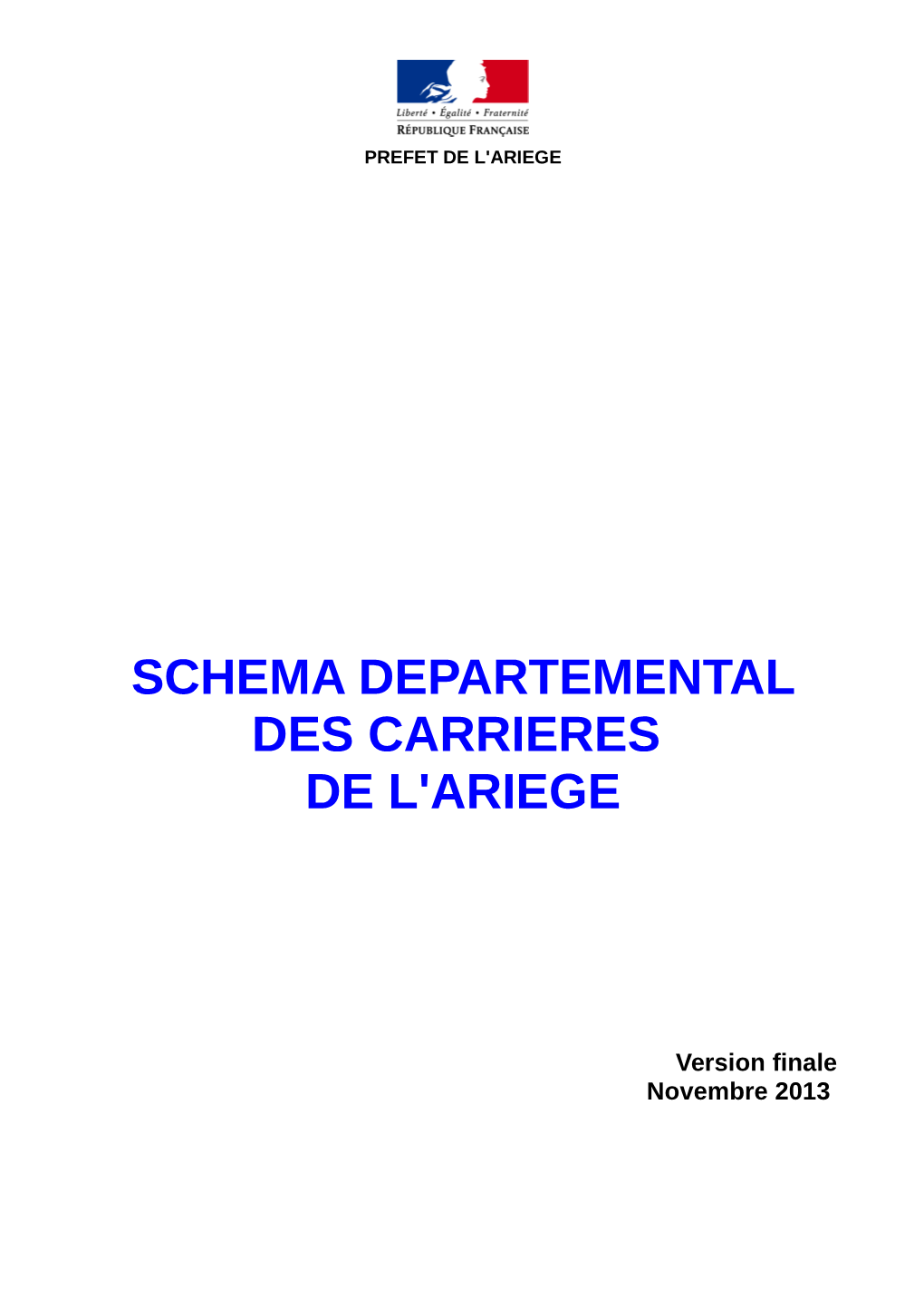 Schema Departemental Des Carrieres De L'ariege