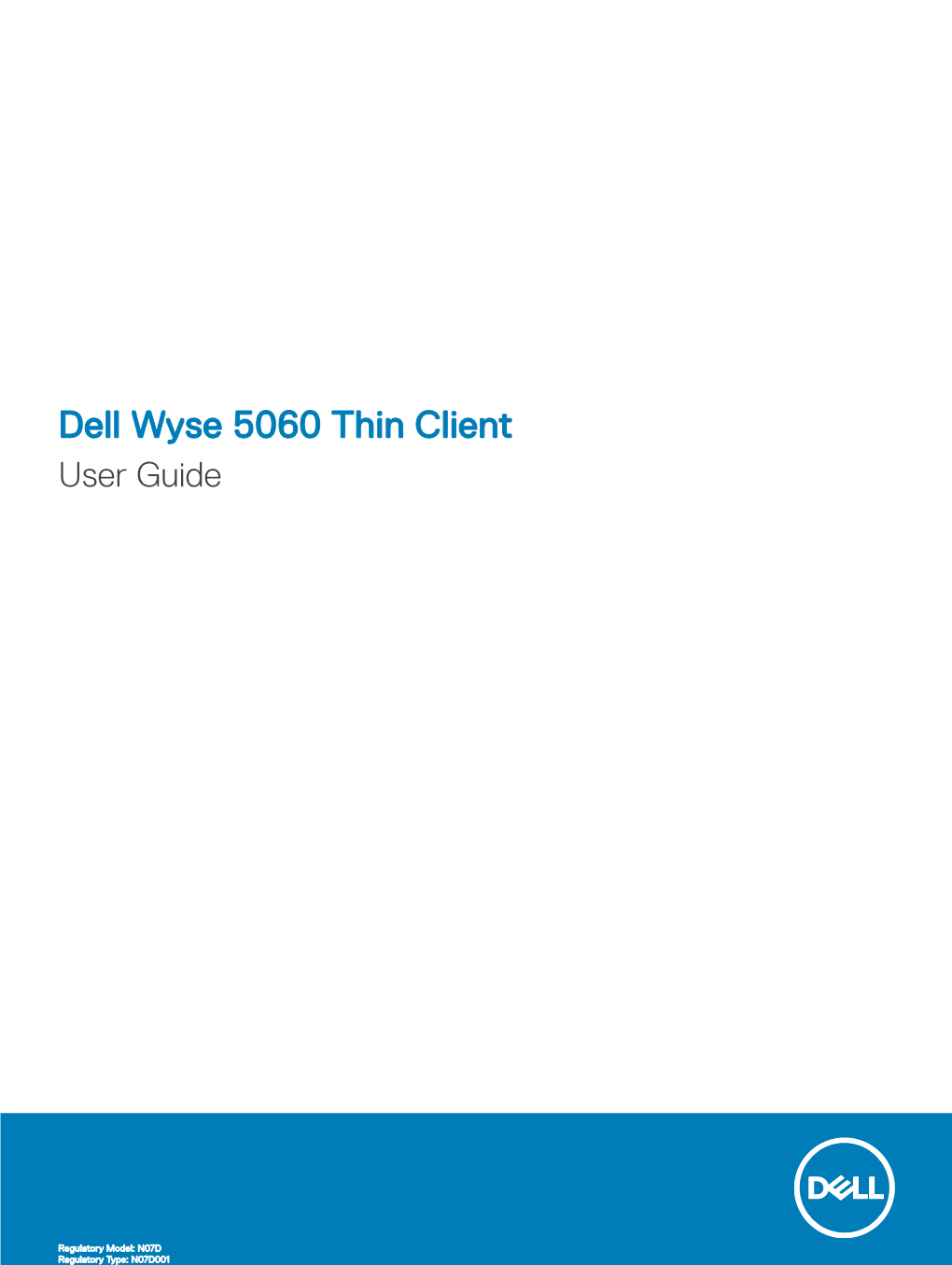 Dell Wyse 5060 Thin Client User Guide