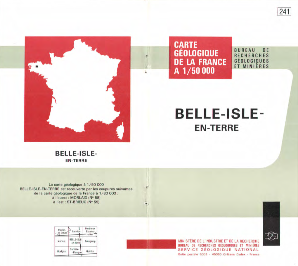 Notice Explicative De La Feuille Belle-Isle-En-Terre a 1 /50