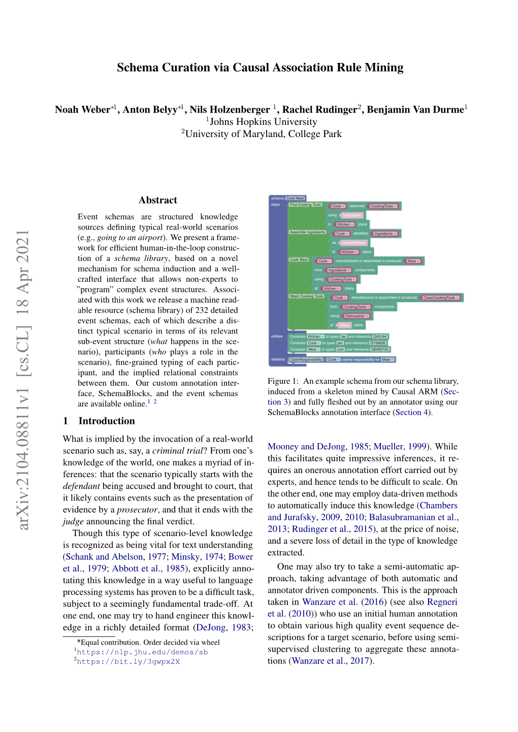 Schema Curation Via Causal Association Rule Mining