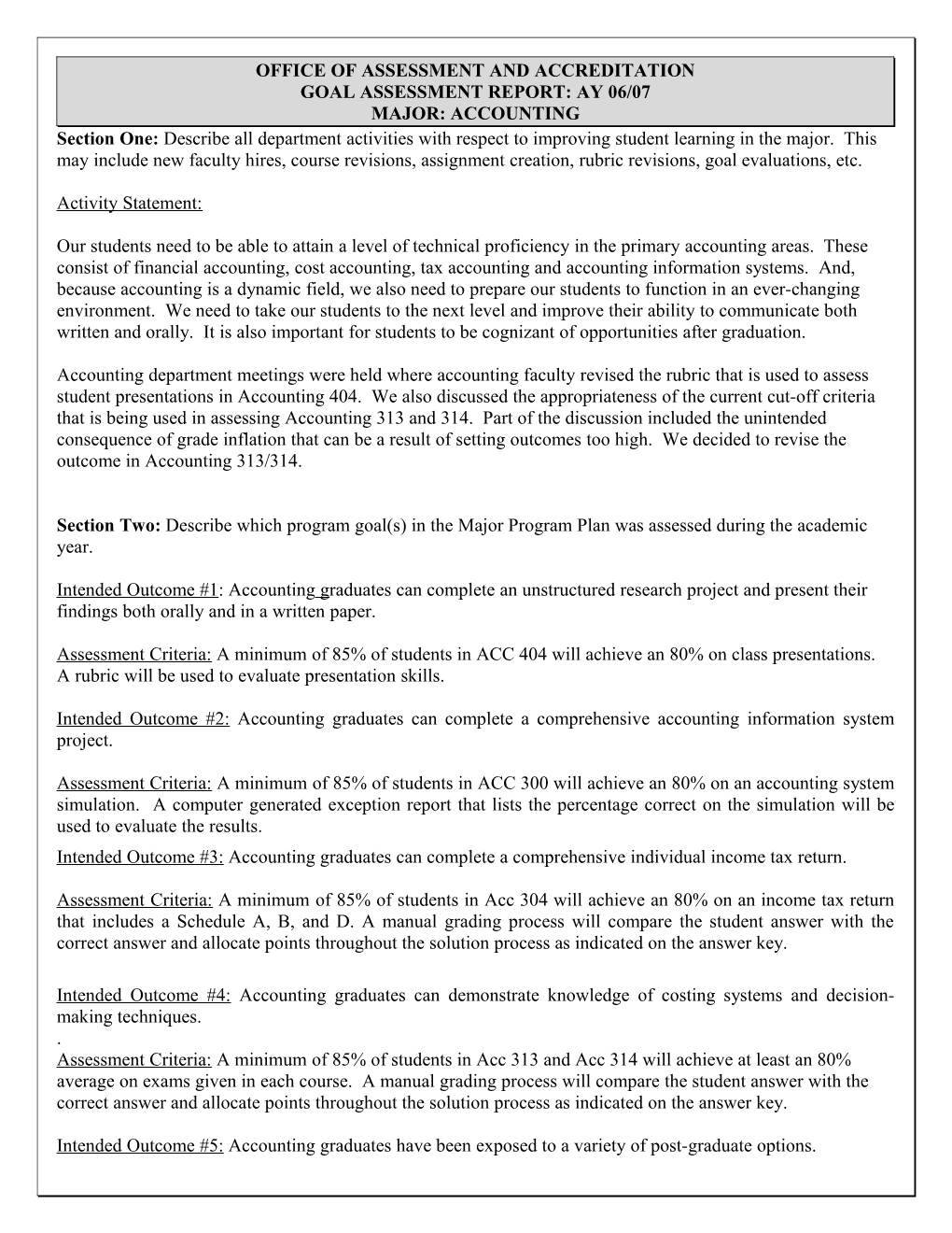 Goal Assessment Report s2