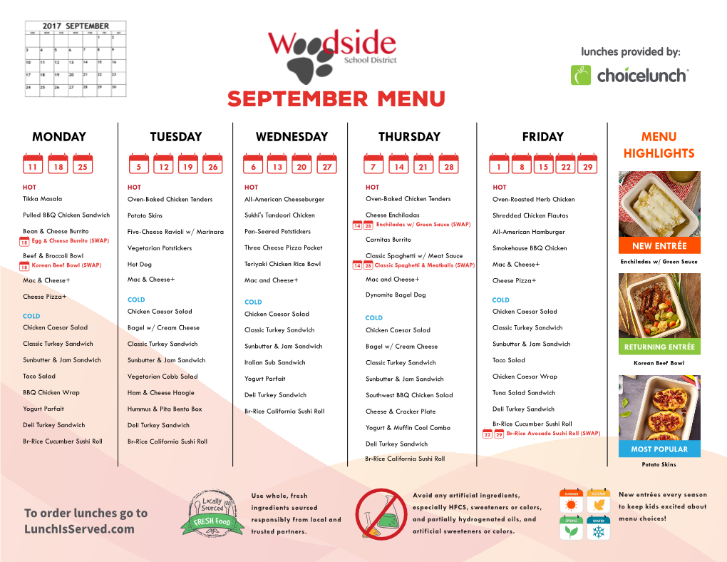 September Menu