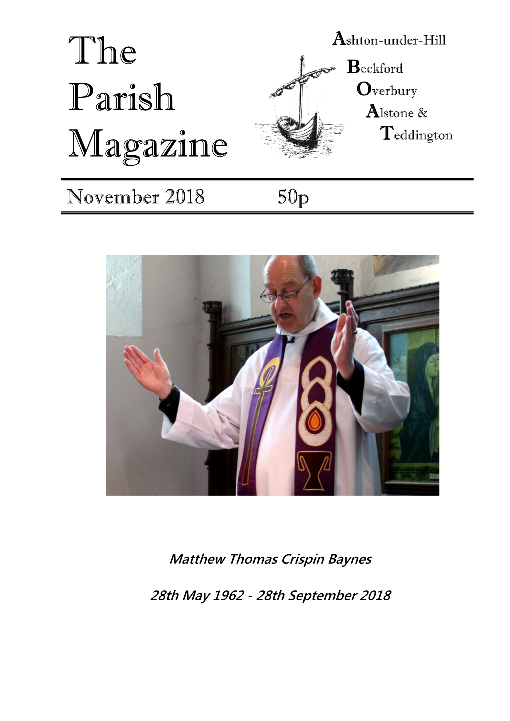 Parish Magazine November 2018 Opens PDF File