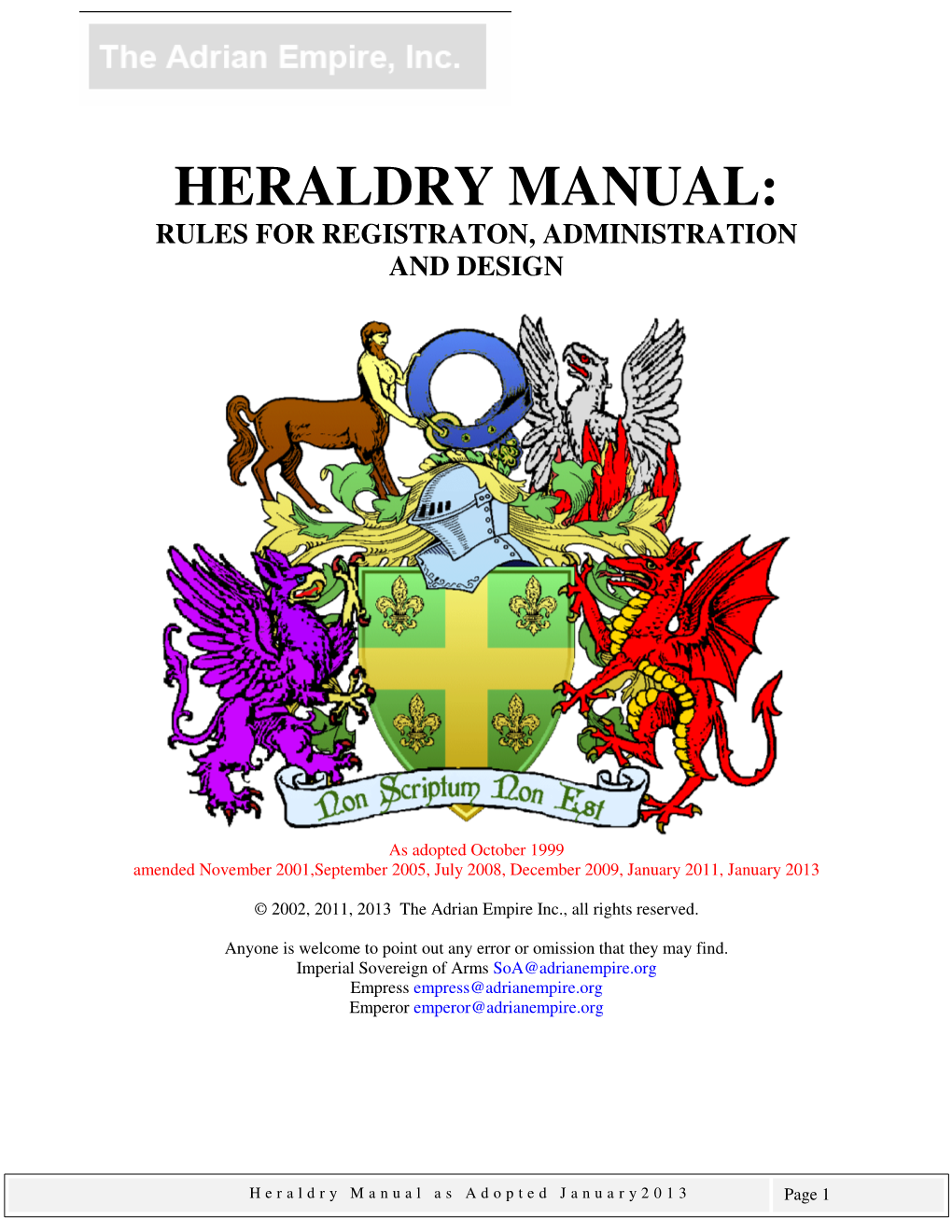 Heraldry Manual