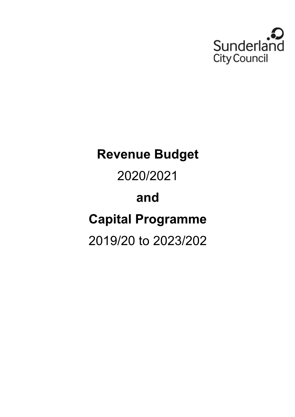 Revenue Budget 2020/2021 and Capital