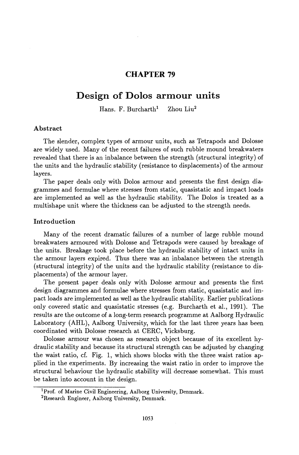 Design of Dolos Armour Units Hans
