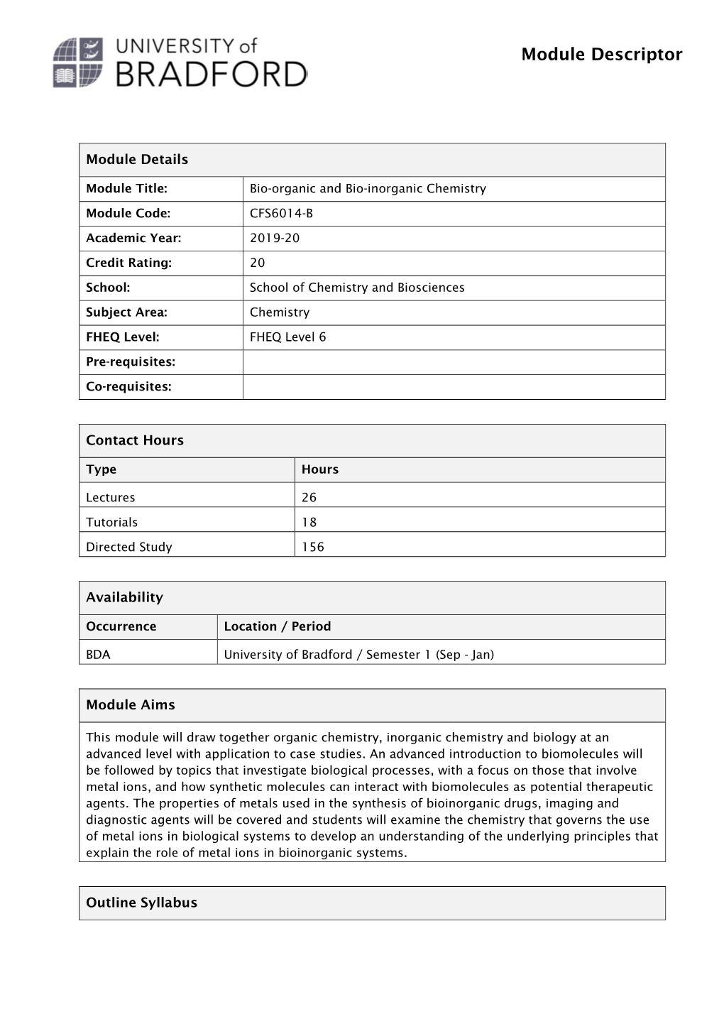 Module Descriptor