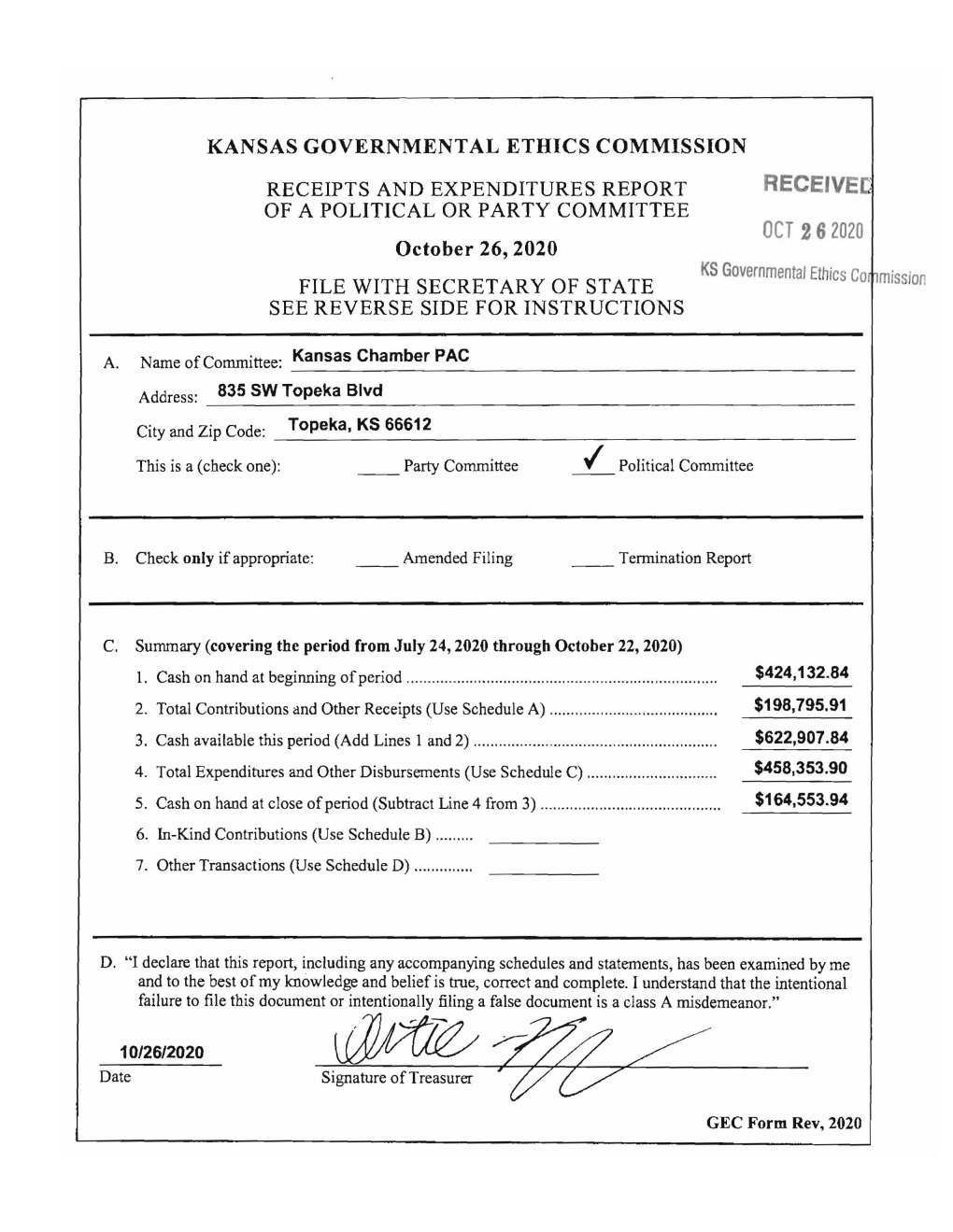 Vjj;Rlv %~ Date Signature of Treasurer 7