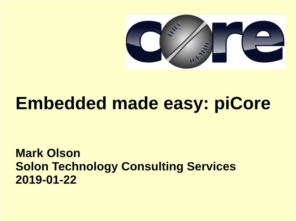 Embedded Made Easy: Picore