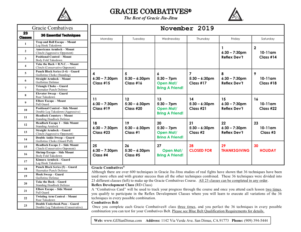 GRACIE COMBATIVES® November 2019