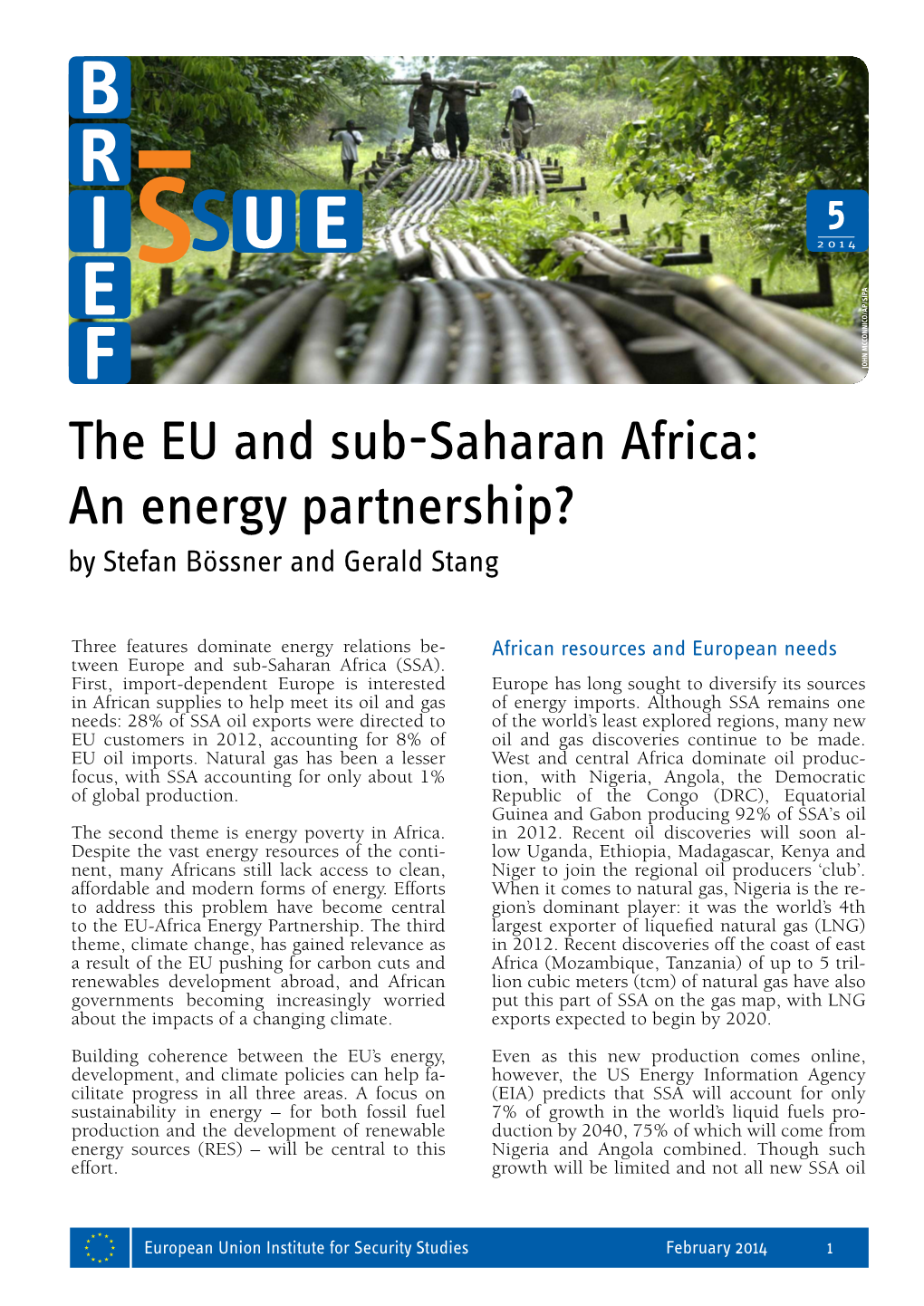 The EU and Sub-Saharan Africa: an Energy Partnership? by Stefan Bössner and Gerald Stang