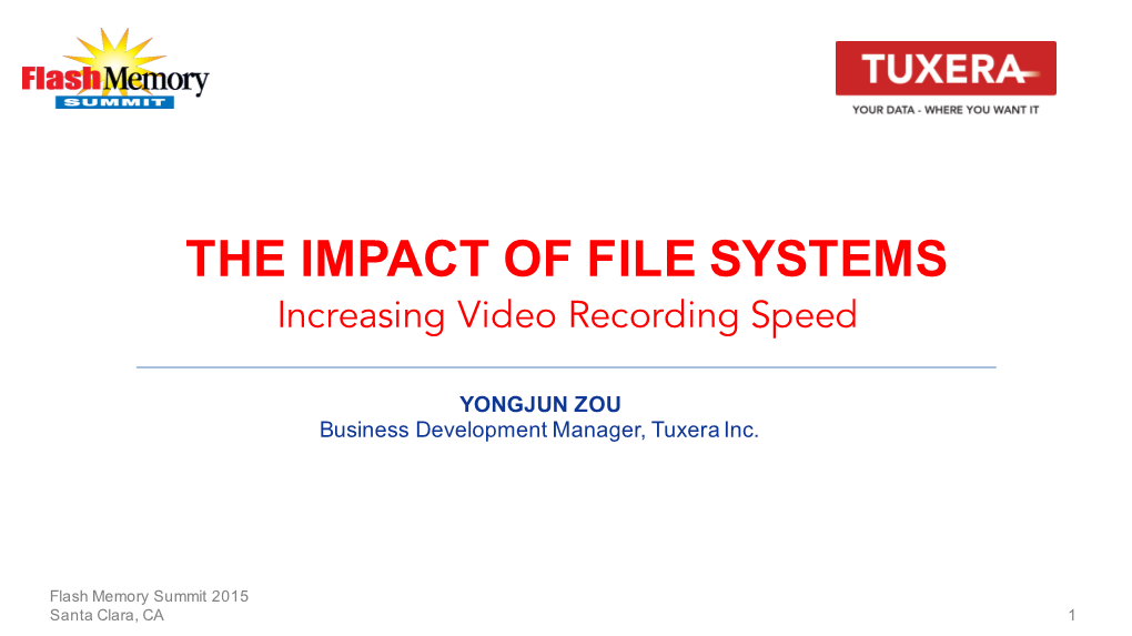 Increasing Video Recording Speed