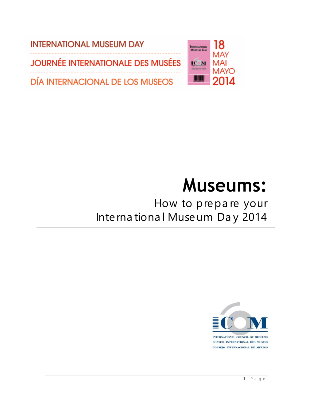 Museums: How to Prepare Your International Museum Day 2014